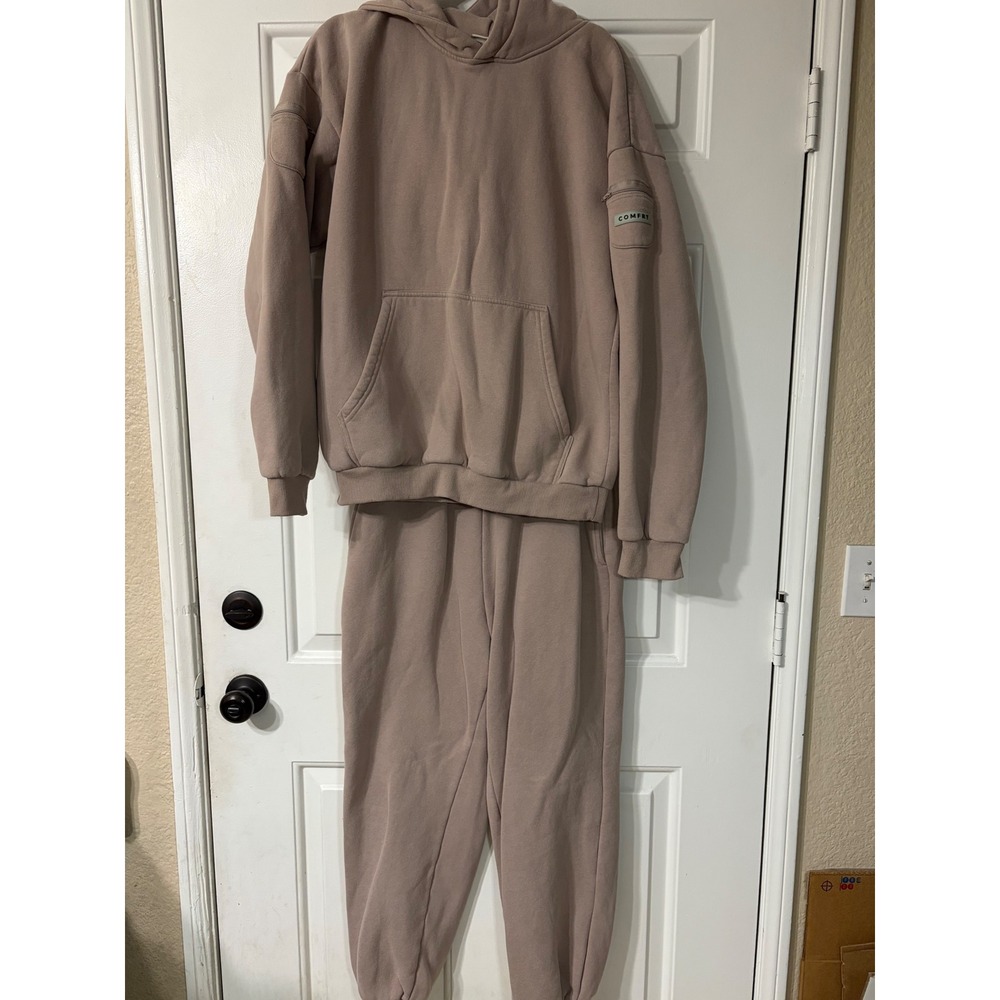 Comfrt | Heavyweight Hoodie and Jogger Matching Set | Medium || Mauve|